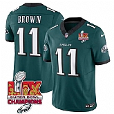 Men & Women & Youth Philadelphia Eagles #11 A.J. Brown Green 2025 Eagles Logo Super Bowl LIX Patch New F.U.S.E. Vapor Untouchable Limited Stitched Jersey Dzhi,baseball caps,new era cap wholesale,wholesale hats